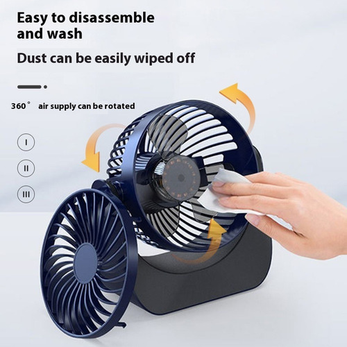Ventilador De Escritorio Usb, Silencioso, Portátil, Para Dor