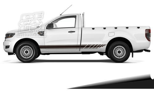 Calco Ford Ranger 2013/21 Cabina Simple Stripes Mute Juego