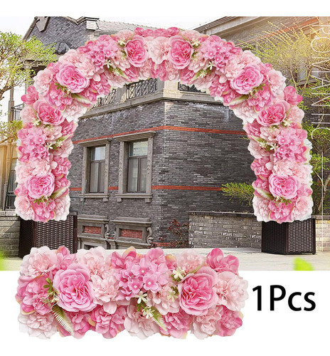 Panel De Flores Artificiales, Fondo Floral De Rosa Oscuro