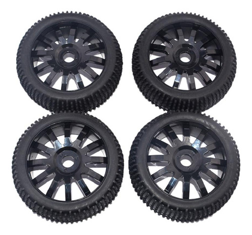 8 Piezas De Llanta De Rueda De Cubo De 17 Mm Y Neumáticos