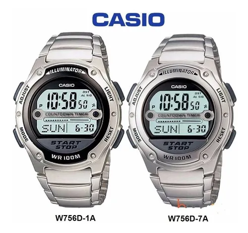 Casio w756d clearance