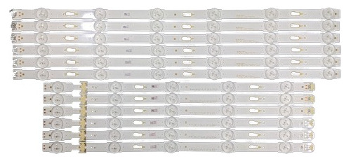 Kit X6 Tira De 6 +5 Leds P/ Tv Samsung Un48ju6500gczb 97,5cm
