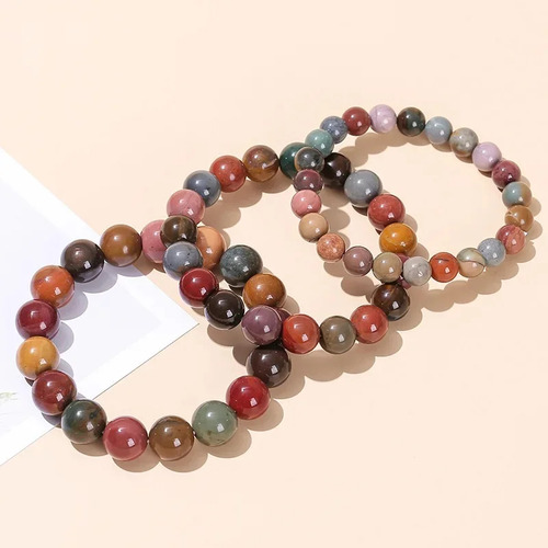 8-9 Mm - Pulsera De Ágata Natural De Alaska De Jinde Jewelry