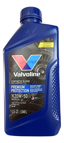 Aceite 20w50 Semi Sintetico Valvoline Pack 12lts + 2filtros