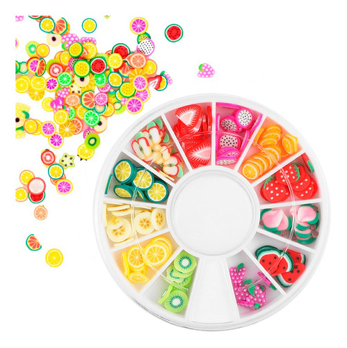 Frutas Encapsuladas para decoración de Uñas de silicona 12000 Unidades ovaladas