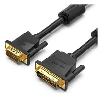 Comprar Cable Adaptador DVI A VGA Vention - DVI 24+5 Macho A VGA Macho - 2 Metros - Full HD 1080P 60Hz - PVC Negro - Premium - Para PC \u002F Notebook \u002F TV \u002F Proyector \u002F Monitor - EACBH