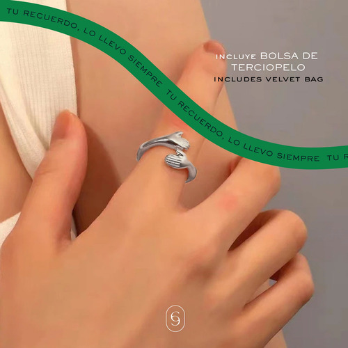 Anillo Abrazo De Mujer Joyeria De Acero Inoxidable Unitalla
