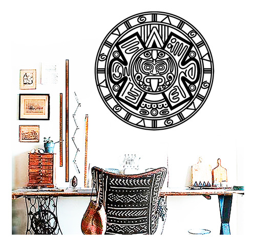 Vinilos Adhesivos Pared De Indigenas Circulares 55x58cms 