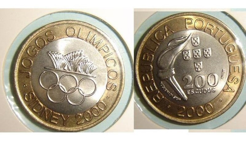 Portugal 200 Escudos 2000 Bimetalica * Juegos Olimpicos *