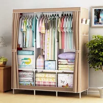 Armario Closet Organizador Ropa Ropero Zapatero Rack Armable Color  Terracota