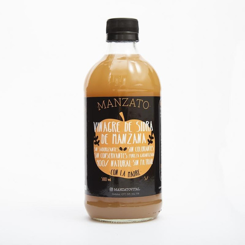 Vinagre De Sidra De Manzana X 500 Ml Manzato