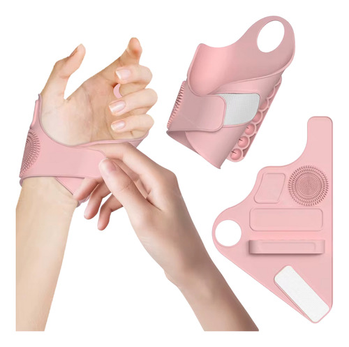 Accesorio Porta Pinceles De Maquillaje Makeup Guante Rosa