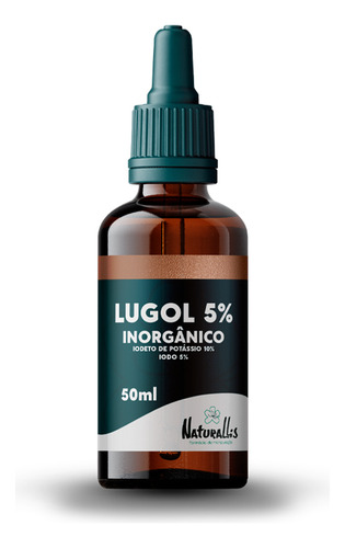 Solução De Lugol 5% Inorgânico Conta-gotas Sem Sabor 50ml