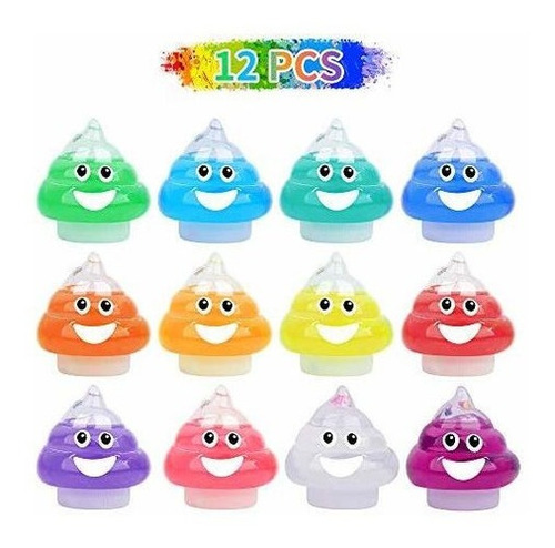 Imagen 1 de 7 de Paquete 3 Slime Poop Emoji Originales Colores Variados 