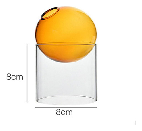 Florero De Cristal Nórdico Contenedor De Mesa Alto Naranja