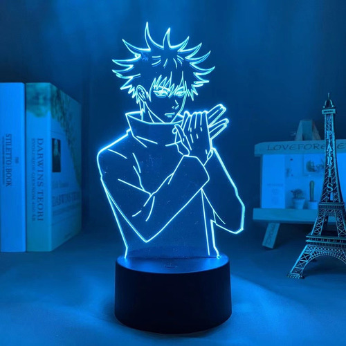 W Lámpara De Escritorio 3d Jujutsu Kaisen Fushiguro Megumi,