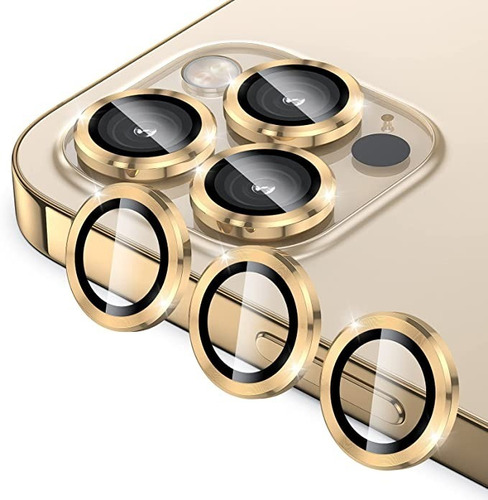 Lente Protector Camara Dorado Compatible iPhone 13pro/max