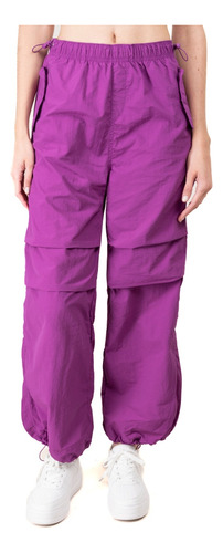 Pantalón Parachute Violeta Talle L