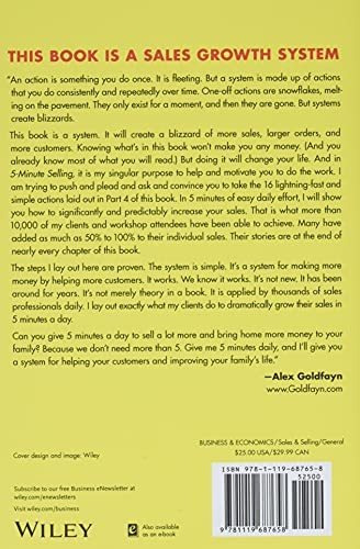5-minute Selling The Proven, Simple System That Can Double, De Goldfayn, Alex. Editorial Wiley, Tapa Dura En Inglés, 2020