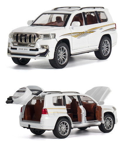 Toyota Land Cruiser Prado 2022 Miniatura De Metal Autos 1:24