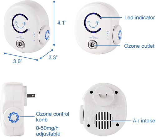 Imagen 6 de 9 de Purificador-desodorizante Ozono Elimina Olores Plug-in Baños