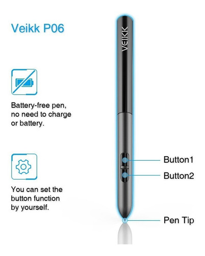 Imagen 9 de 9 de Tableta Grafica Digitalizadora Veikk S640 6x4 + Android