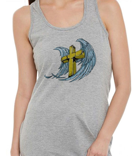 Musculosa Cruz Con Alas Cross Artwork