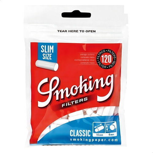 Filtro De Cigarrillos Smoking Classsic Slime Size