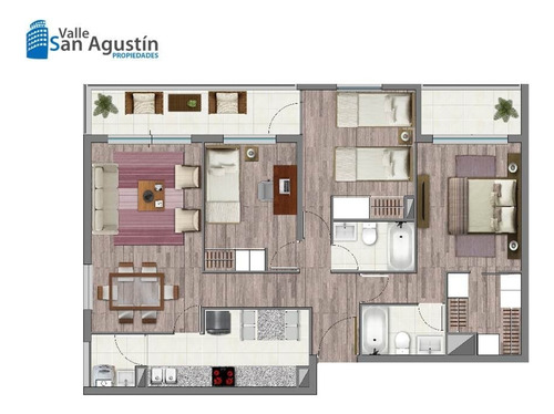 Hermoso Y Amplio Depto. 3 Dormitorios 2 Baños Cond. Altamira