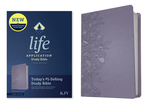 Kjv Life Application Study Bible, Third Edition (red Letter, Leatherlike, Peony Lavender), De Tyndale. Editorial Tyndale House Publ, Tapa Dura En Inglés