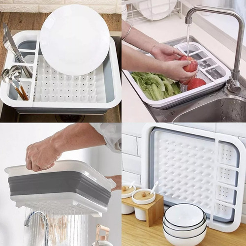 Secaplatos Escurridor Silicona Plegable Cocina