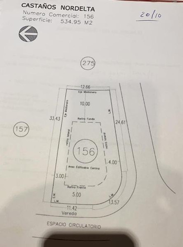 Imagen 2 de 2 de Terreno Lote Interno - Los Castaños - Nordelta
