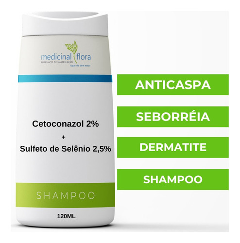 Shampoo Cetoconazol 2% Com Sulfeto De Selênio 2,5% 120ml