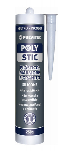 Polystic Plástico, Mármore E Granito Neutro Incolor 250g - P