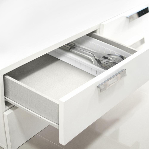 Organizadora Gavetas Divisórias 36x12x4,8cm Ref 5065 Cor Branco