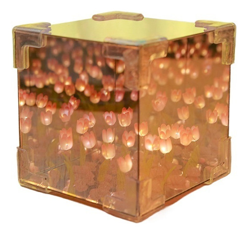 Tulipán Tridimensional Cubo Mágico Diy Luz De La Noche