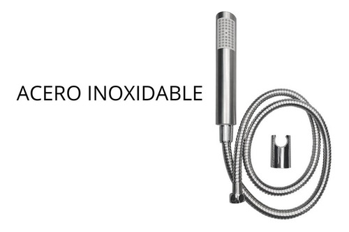 Imagen 2 de 10 de Duchador Set De Mano Acero Inoxidable Anti Calcáreo C/flexo