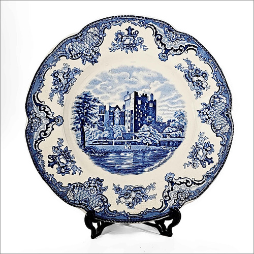 Plato De Colgar Loza Inglesa Azul (6015)