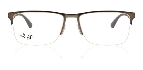 Marcos Anteojos Ray Ban 6335 Cuadrado Color Gris Oscuro