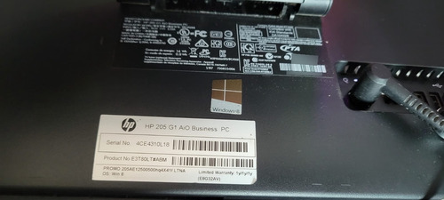 Pc All In One Intel Hp Amd E1-2500, 4gb Ram, 500gb Hdd Negro (Usado)
