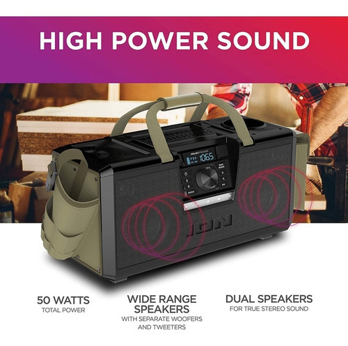 Imagem 5 de 5 de Rádio Bluetooth Boombox Project Rocker Ion Projectrocke