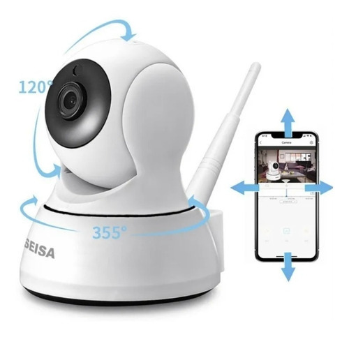 Camara Ip Interior Wifi Audio Monitoreo 360 Desde El Celular