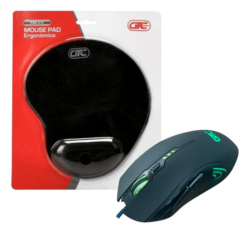 Combo Mouse Gamer Y Pad Apoyamuñeca Oferta Megasoft