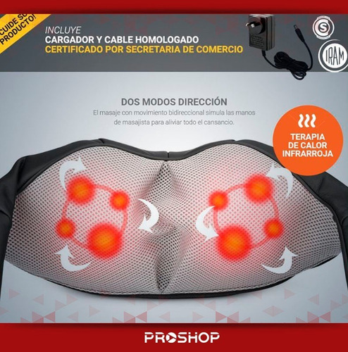 Masajeador Cervical Hombros Pies Shiatsu Calor Infrarrojo !
