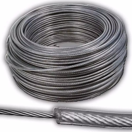 Cable Acero Forrado Pvc Tendedero 4 Mm Rollo X 100 Mts