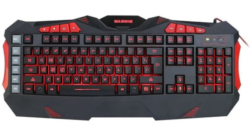 Teclado Masione Gamer Usb Con 7 Colores Ajustables Remate !!