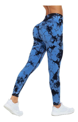 Leggings Deportivo Sin Costura Die Tye Push Up Mujer Gimnasi