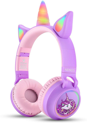 Auriculares Nenos, Para Ninos/bluetooth/forma De Unicornio