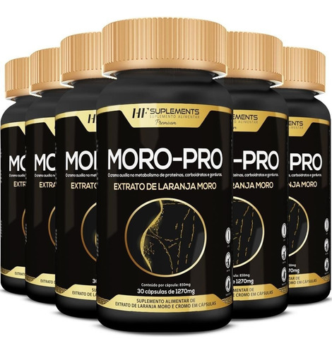 6x Moro Pro Morosil Premium 1270mg 30 Capsulas Softgel