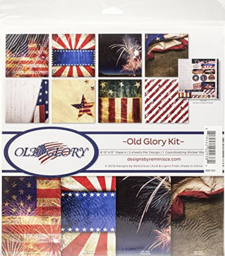 Reminisce Og-200 Old Glory Scrapbook Collection Kit, Paleta
